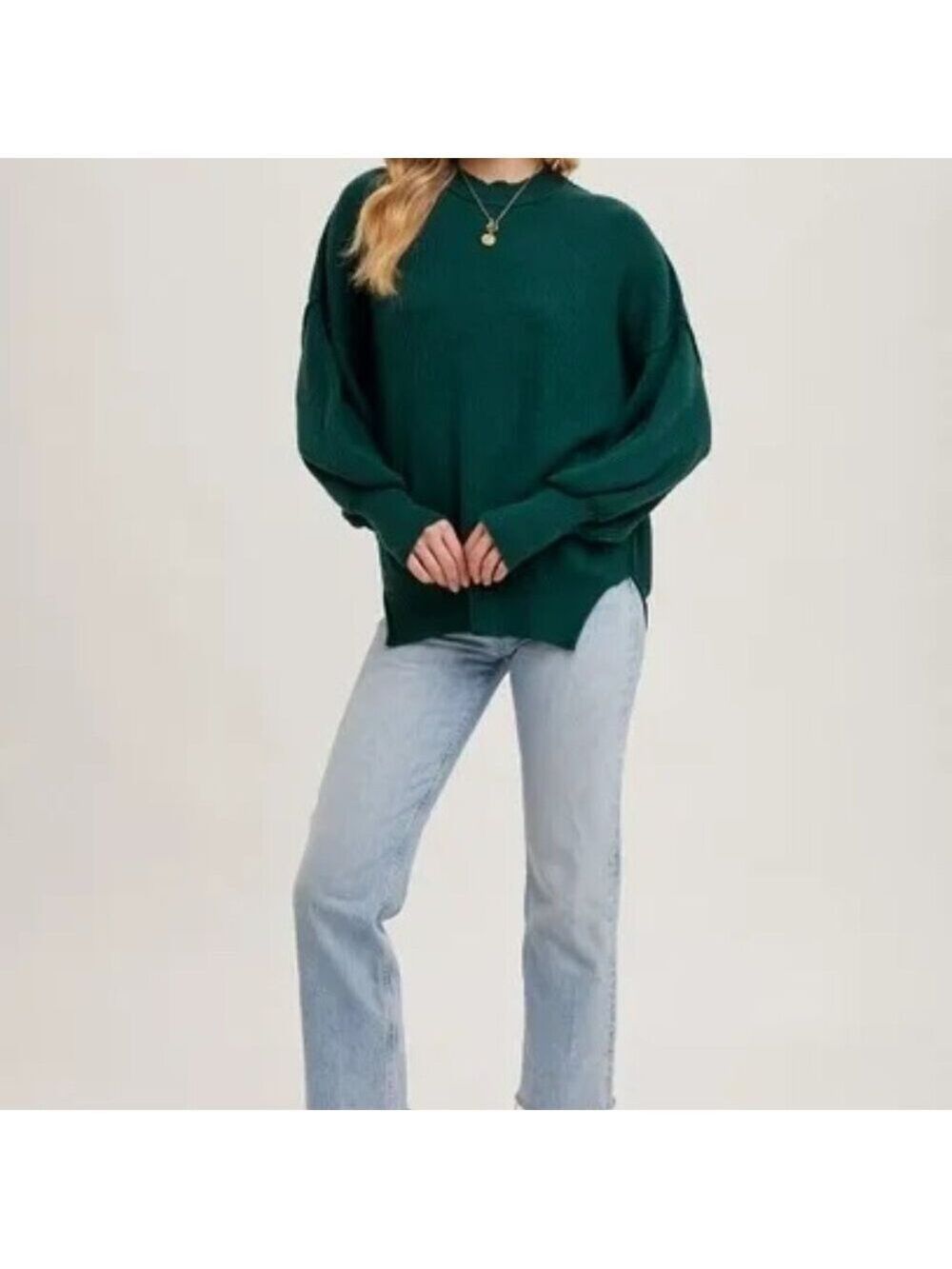 CLEAR OUT!! Ribbed Mock Neck Pullover - Picture 8 of 9